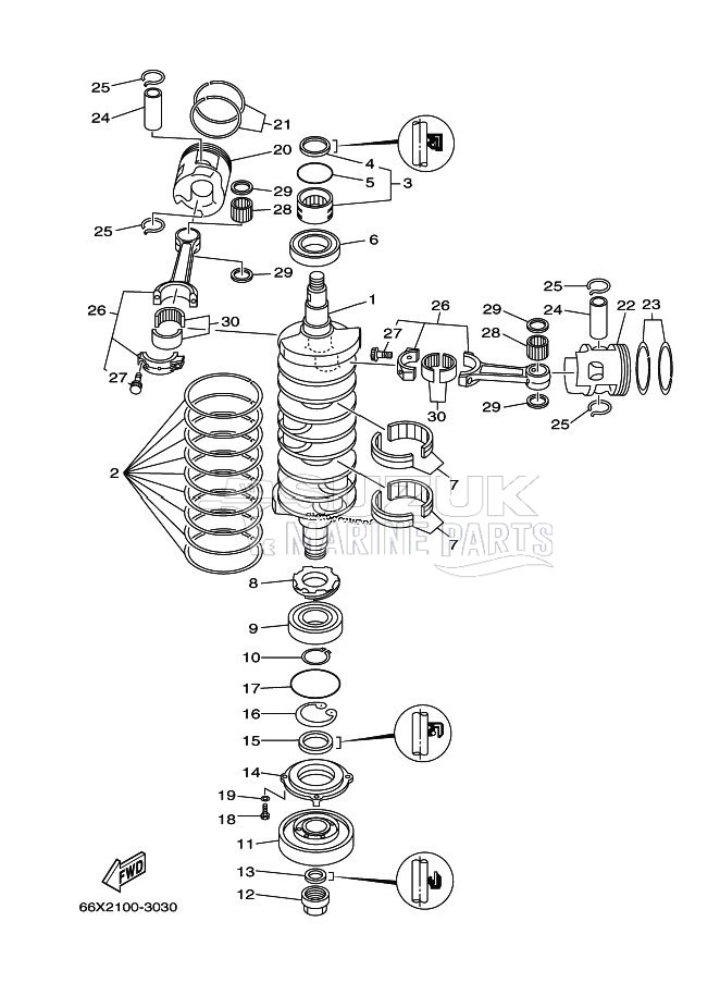 CRANKSHAFT--PISTON