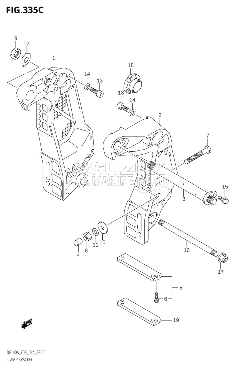 CLAMP BRACKET (DF115AZ:E03)