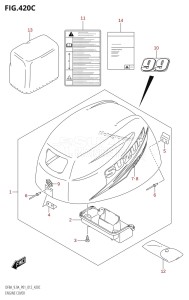 DF9.9A From 00994F-210001 (P01)  2012 drawing ENGINE COVER (DF9.9A:P01)