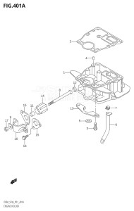 00994F-010001 (2010) 9.9hp P01-Gen. Export 1 (DF9.9AK10  DF9.9ARK10) DF9.9A drawing ENGINE HOLDER