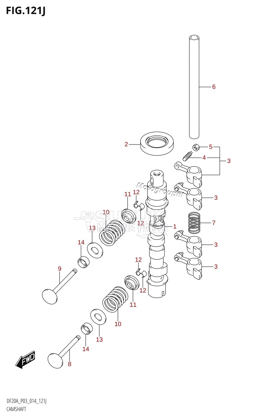 CAMSHAFT (DF20AR:P03)