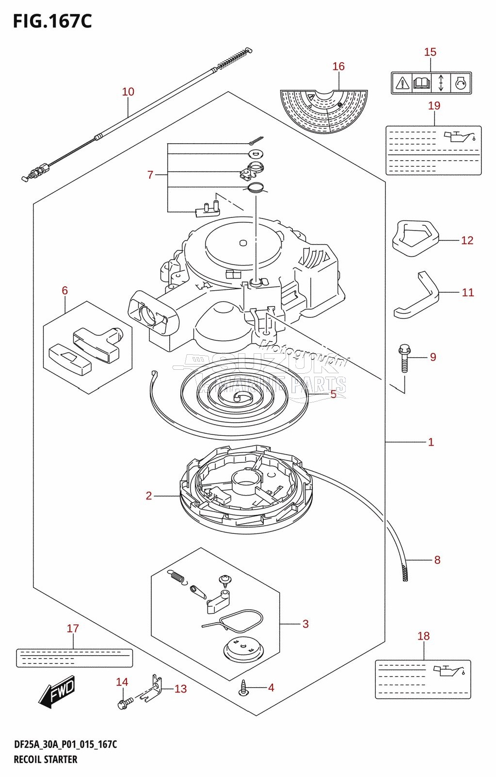 RECOIL STARTER (DF25AT:P01)