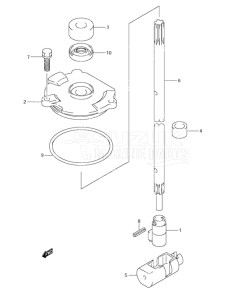 Outboard DF 115 drawing Clutch Rod C/R (2008 & Newer)