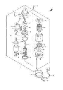 DF 70A drawing Starting Motor