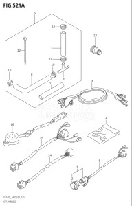 14001Z-251001 (2002) 140hp E01-Gen. Export 1 (DF140ZK2) DF140 drawing OPT:HARNESS (K2,K3,K4,K5,K6,K7)