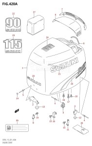 DF100 From 10002F-010001 (E01)  2010 drawing ENGINE COVER (K1,K2)