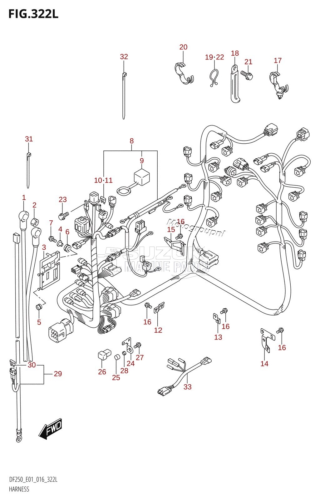 HARNESS (DF250Z:E01)