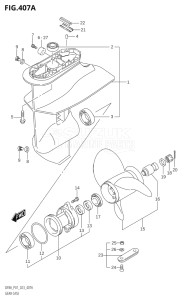 00994F-340001 (2023) 9.9hp P01-Gen. Export 1 (DF9.9A) DF9.9A drawing GEAR CASE