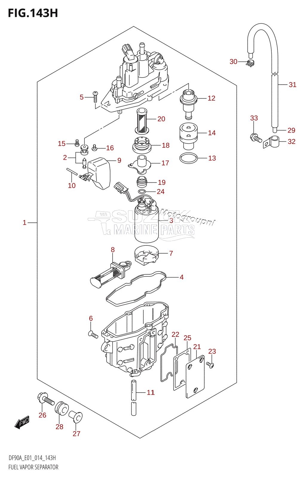 FUEL VAPOR SEPARATOR (DF90A:E40)