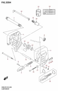 DF9.9B From 00995F-510001 (P01)  2005 drawing CLAMP BRACKET (DF20A:P40)