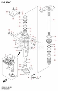 DF350A From 35001F-440001 (E11)  2024 drawing SWIVEL BRACKET (DF350AMD,DF300BMD)