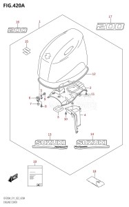 DF175A From 17503F-240001 (E11 E40)  2022 drawing ENGINE COVER ((DF200AT,DF200AZ):020)