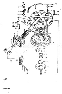 DT30 From 03001-511087 ()  1984 drawing RECOIL STARTER