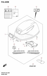 DF9.9B From 00995F-440001 (P01)  2024 drawing ENGINE COVER (DF15A,DF15AR,DF15AT)