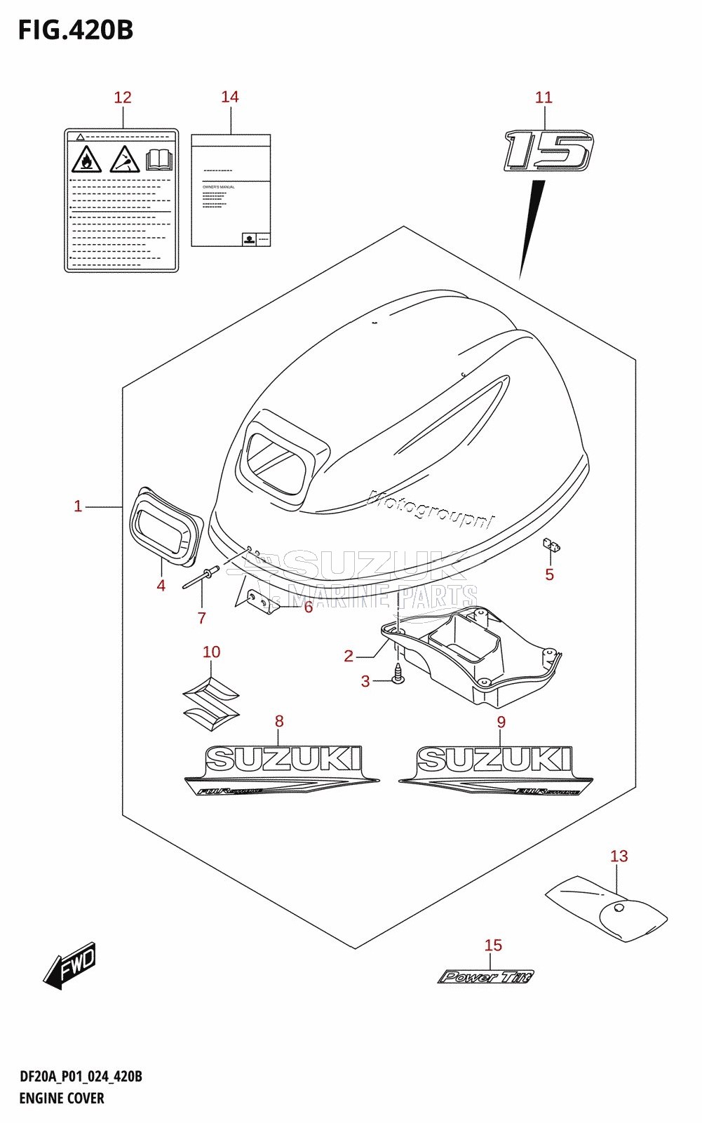 ENGINE COVER (DF15A,DF15AR,DF15AT)