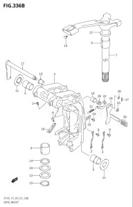 09001F-510001 (2005) 90hp E03-USA (DF90TK5) DF90 drawing SWIVEL BRACKET (DF115T:E03)