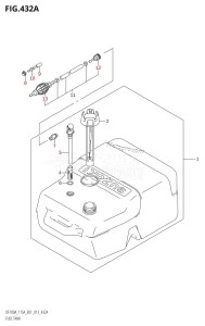 DF115A From 11503F-310001 (E01 E40)  2013 drawing FUEL TANK