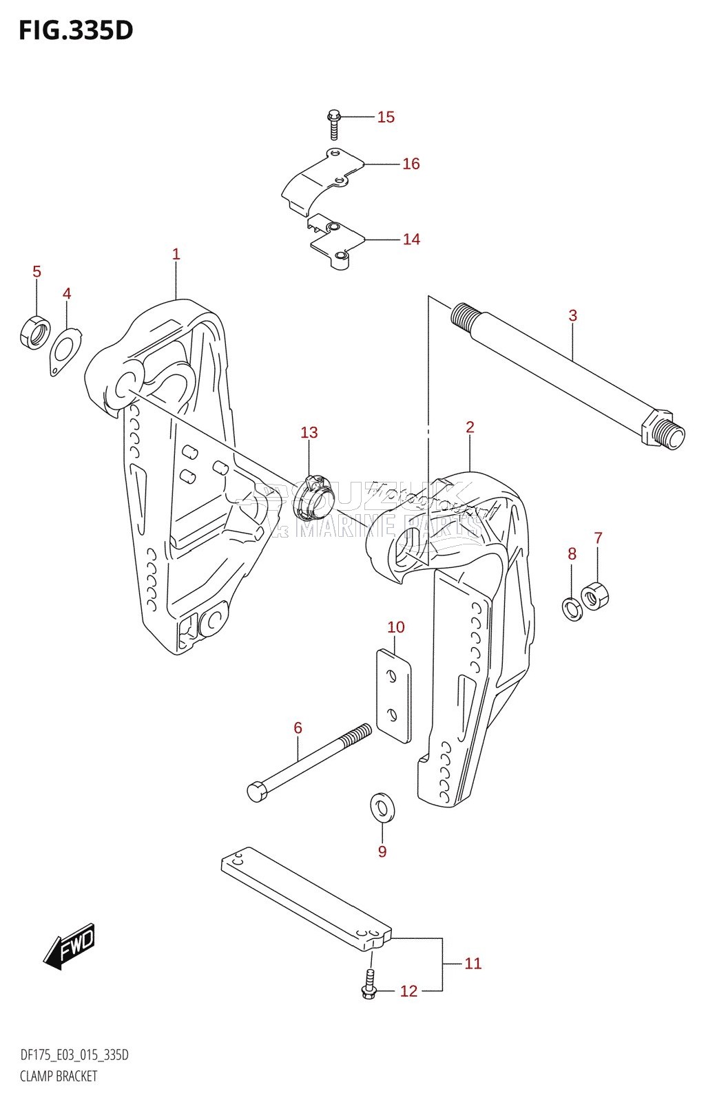 CLAMP BRACKET (DF150ZG:E03)