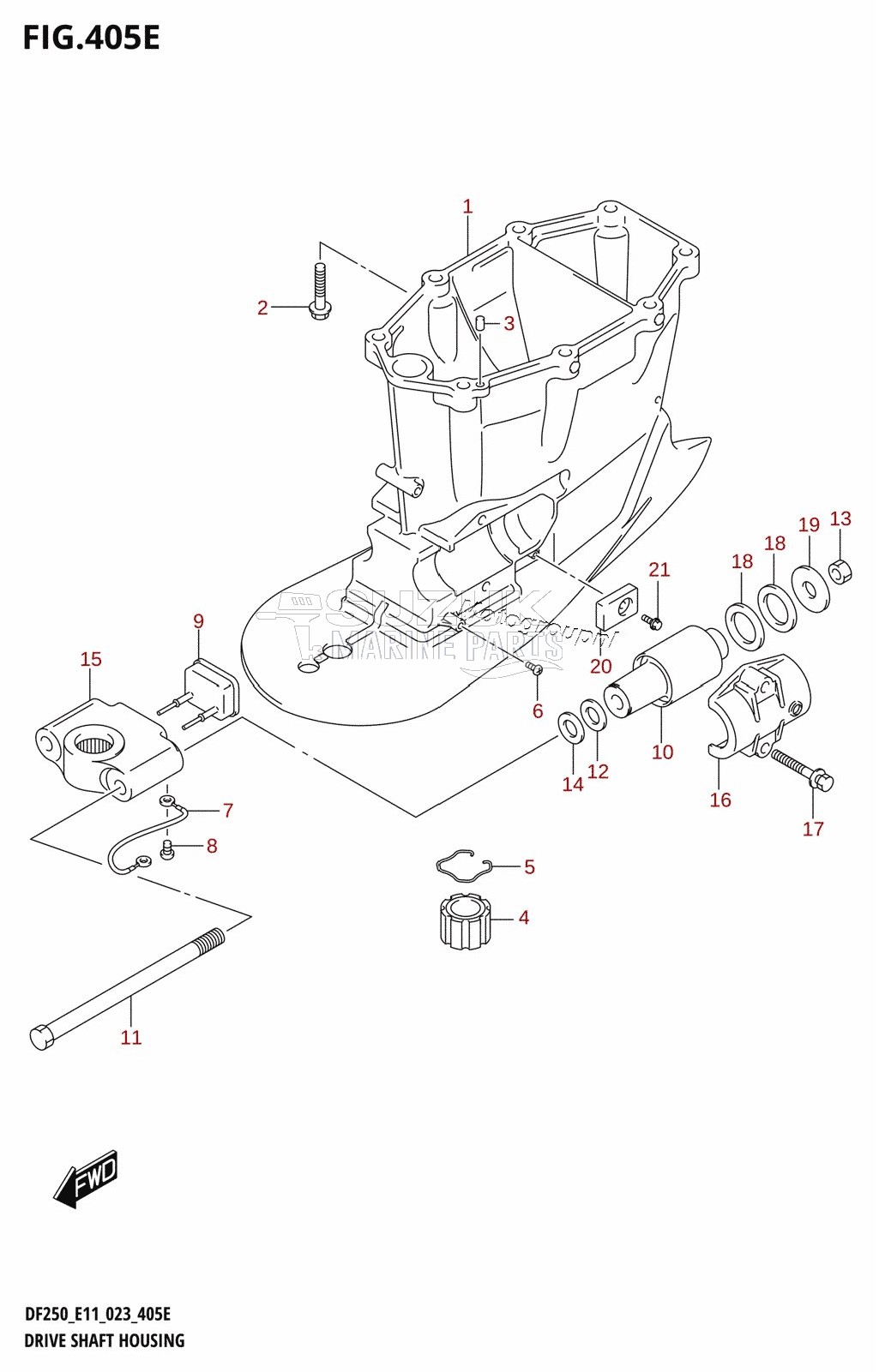 DRIVE SHAFT HOUSING (DF250ST:X-TRANSOM)