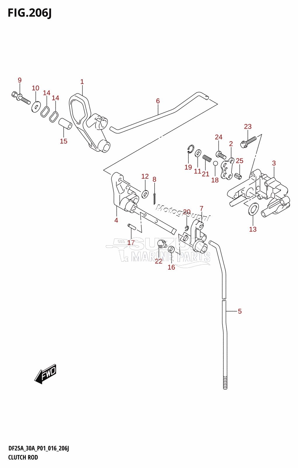 CLUTCH ROD (DF30AQ:P01)