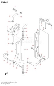 08002F-310001 (2013) 80hp E40-Costa Rica (DF80A) DF80A drawing FUEL INJECTOR (DF70ATH E40)