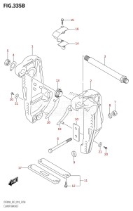 DF225Z From 22503Z-810001 (E03)  2018 drawing CLAMP BRACKET (L-TRANSOM)