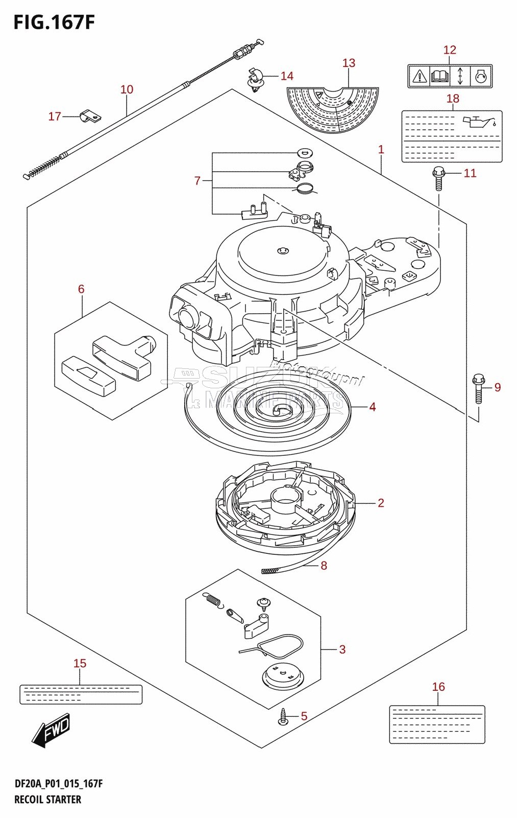 RECOIL STARTER (DF15ATH:P01)