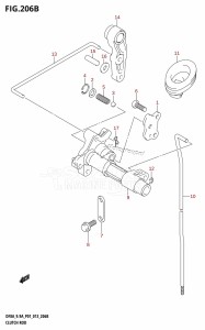 DF9.9A From 00994F-310001 (P01)  2013 drawing CLUTCH ROD (DF8AR:P01)