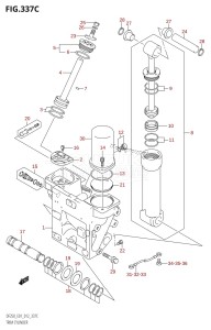 DF225T From 22503F-210001 (E01)  2012 drawing TRIM CYLINDER (DF200Z:E01:(X-TRANSOM,XX-TRANSOM))