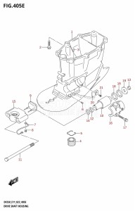 DF225T From 22503F-040001 (E01 E03 E40)  2020 drawing DRIVE SHAFT HOUSING (DF250ST:X-TRANSOM)