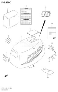 11503F-210001 (2012) 15hp P03-U.S.A (DF15) DF15 drawing ENGINE COVER (DF15:P03)