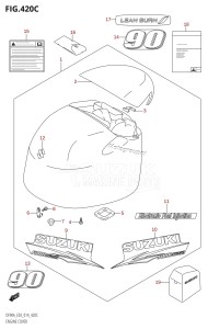 DF80A From 08002F-410001 (E03)  2014 drawing ENGINE COVER (DF90A:E03)