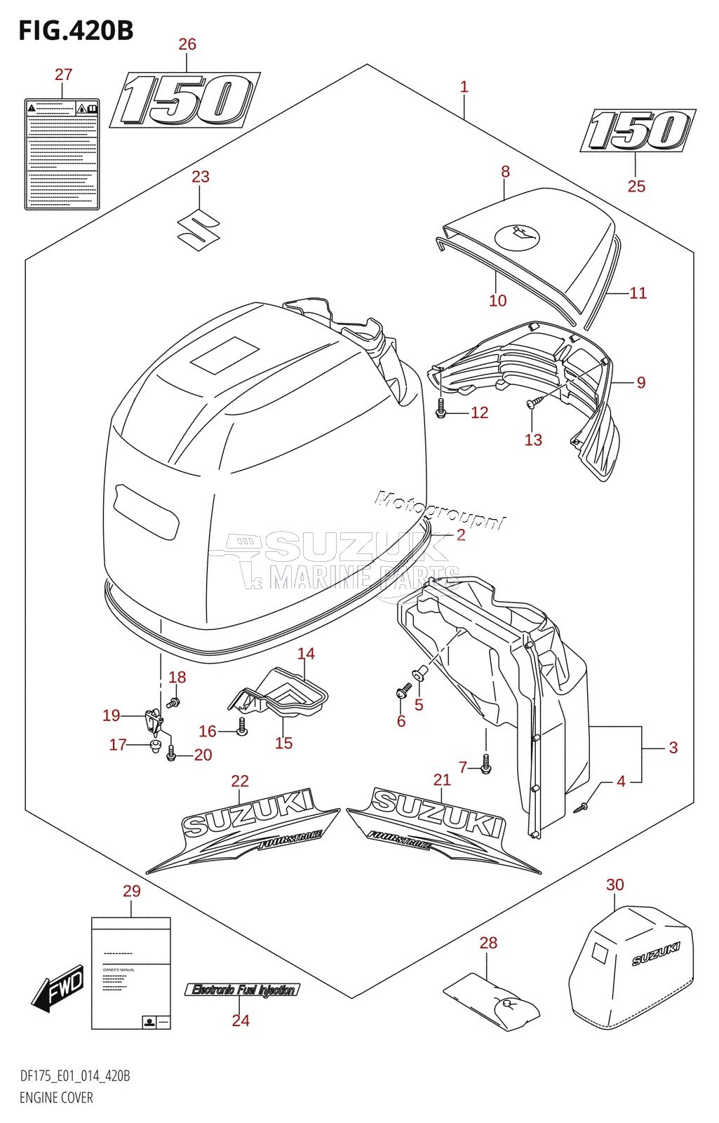 ENGINE COVER ((DF150T,DF150Z):E01)