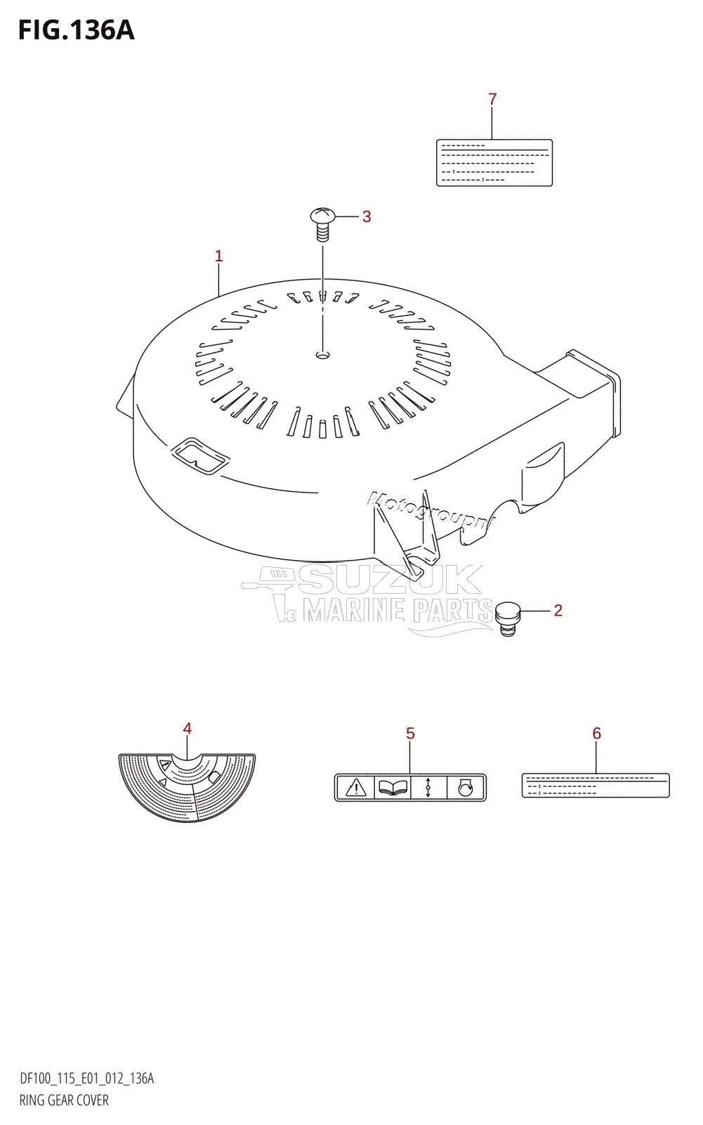 RING GEAR COVER (DF100T:E01)