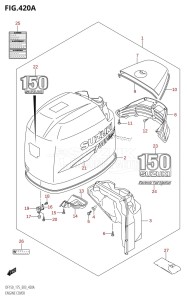 DF175T From 17501F-680001 (E03)  2006 drawing ENGINE COVER ((DF150T,DF150Z):(K6,K7,K8,K9))