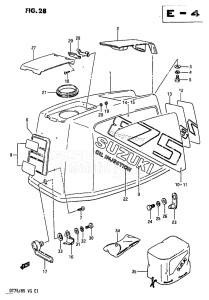 DT75 From 070501-60614 ()  1986 drawing ENGINE COVER