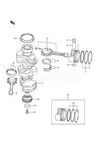 Outboard DF 300A drawing Crankshaft