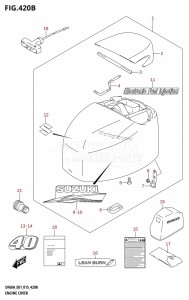 DF40A From 04003F-510001 (E01 E13)  2015 drawing ENGINE COVER (DF40AQH:E01)