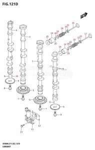 DF300A From 30002P-240001 (E11)  2022 drawing CAMSHAFT (DF250A:(022,023))