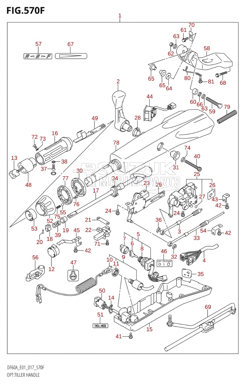 OPT:TILLER HANDLE (DF50AVT:E01)