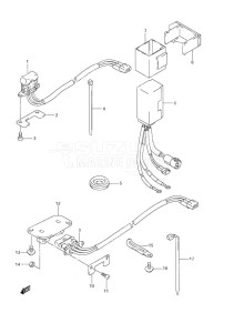 DF 9.9 drawing PTT Switch Power Tilt/Tiller Handle