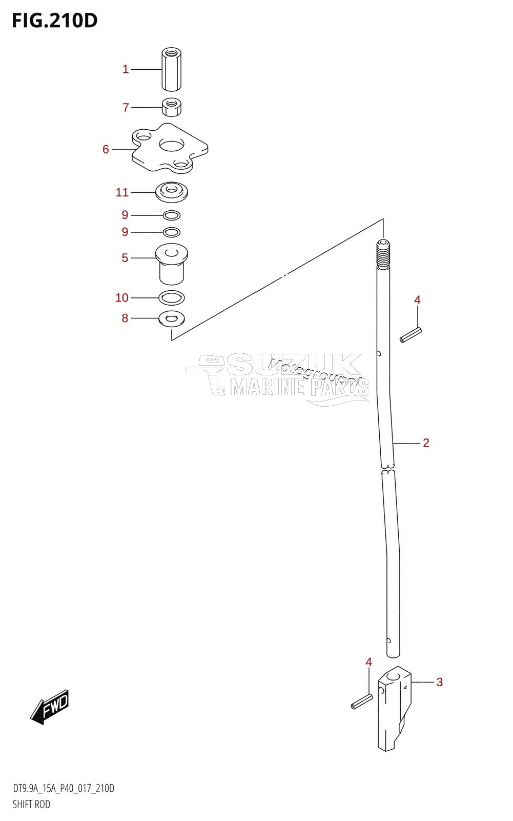 SHIFT ROD (DT9.9AK:P40)