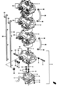 DT115 From 11501-101001 ()  1981 drawing CARBURETOR (DT115J /​ DT115VZ)