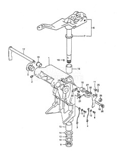 Outboard DT 55 drawing Swivel Bracket (1996 to 1997)