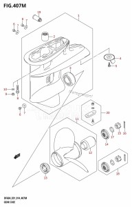 DF50A From 05003F-410001 (E01)  2014 drawing GEAR CASE (DF60ATH:E40)