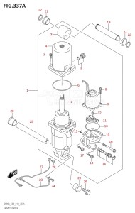 08002F-810001 (2018) 80hp E03-USA (DF80AT) DF80A drawing TRIM CYLINDER