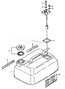 DT25 From 2501-100001 ()  1982 drawing FUEL TANK