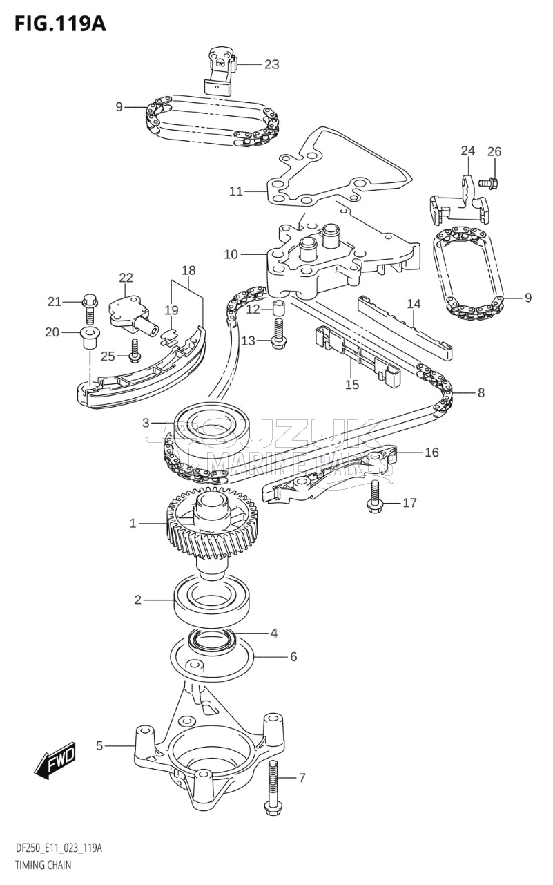 TIMING CHAIN (DF200T,DF200Z,DF225T,DF225Z,DF250T,DF250Z)