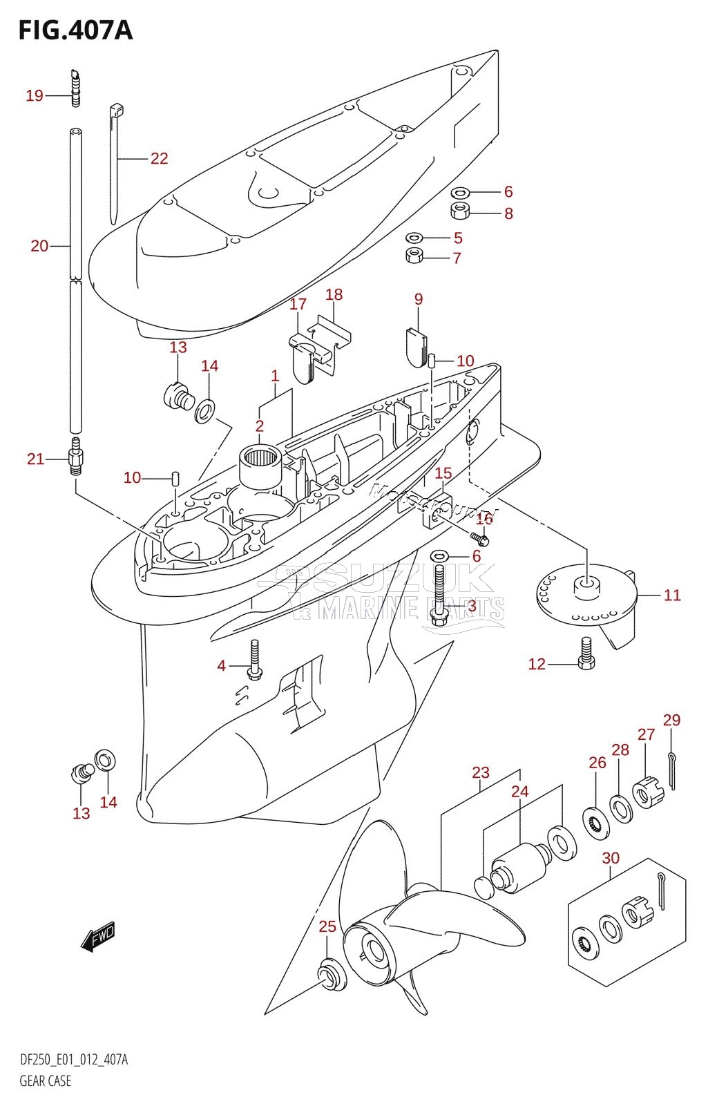 GEAR CASE (DF200T:E01)