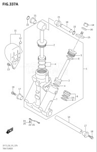 15002F-510001 (2005) 150hp E03-USA (DF150ST  DF150T  DF150TG) DF150 drawing TRIM CYLINDER